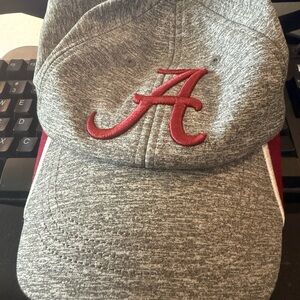 University of Alabama -  Gray Cap with Red 'A' Logo